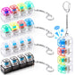 Halloscume 4 Pcs Keyboard mature-themed Fidget Toy Clicker Toy 4-in-1 Keyboard Fidget Keychain Cube Mechanical Key Button Clicker Stress Relief Gift for Office School Home to Pass The Time(Transparent Color)