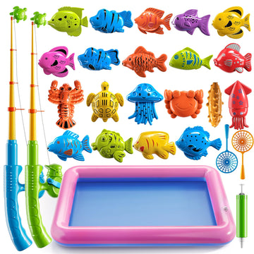 Temi Fishing Toy For Kids 3-8 Years Old, Bath Toy For Child, Magnetic Fishing Pole For Toddlers, Summer Water Toys For Boys And Girls, Outdoor And Indoor Toys, Gifts For Birthday And Holidays