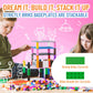 Strictly Briks Baseplate Set - 10x10 in 6 Multi-Color Plastic Baseplates - Compatible with Lego, Includes 50 Stackers, Kids Gift