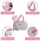 Little Jupiter Pet Plush Set With Purse W/Reversible Sequins & Charm - Stuffed Animal Toy For Kids Ages 4-7 - Stuffed Animal Purse - Stuffed Animals For Girls - (Pink Llama)