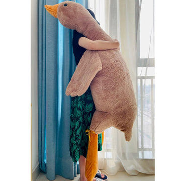 Tanha Giant Goose Plush, 6 Foot Goose Stuffed Animal, Cute Stuffed Goose, Soft Brown Duck Plush Gift For Girlfriend, Kids Or Best Friend(75Inch, 190Cm)