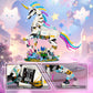 NUTCRACKER Unicorn Building Set - 1492 Pieces, Light-Up Rainbow Model, 12.2"x8.27"x3.94", Ideal Gift for Ages 8+, Style A