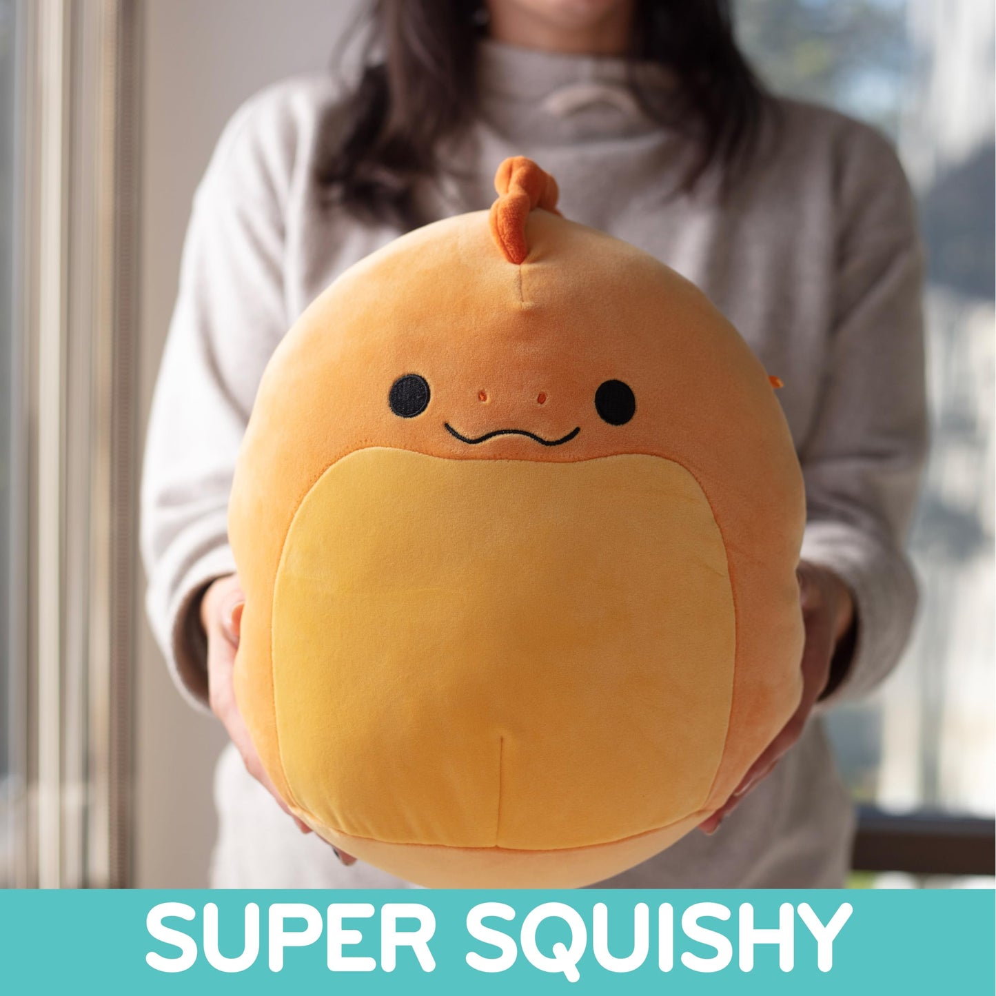Squishmallows Original 10-Inch Onel The Snake Plush Toy - Orange, Soft & Squishy Stuffed Animal for Kids - Model SQCR04647