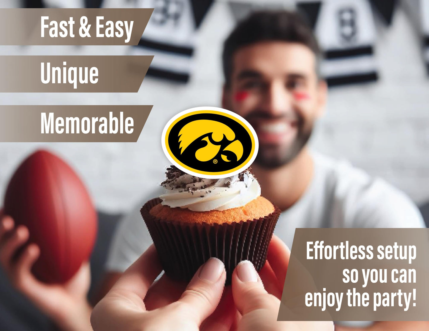Iowa Hawkeyes Party Supplies (42 Pieces) For University Of Iowa Graduation, Tailgating And Birthday Party Decorations With Banne