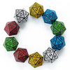 SmartDealsPro 10-Pack 20 Sided Dice D20 Polyhedral Dice for DND RPG MTG Table Game (Color 9)
