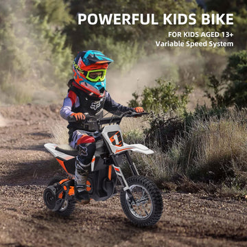 Kids Ride On Motorcycle,24V Electric Car For Kids,13.6Mph Max Electric Dirt Bike With Variable Speed,Mini Bike With Rear Wheel S