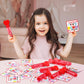 Rotatingpals 24 Set Valentines Day Gifts For Kids, Include 24 Pcs 7.9 X 0.4    Red Heart Bubble Wands With Bubbles Solution, 24