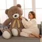 Tezituor Big Teddy Bear 5 Feet,Giant Teddy Bear Stuffed Animal 59 Inches,Human Size Teddy Bear For Girlfriend,Boyfriend,Beige Teddy Bear For Valentines Day,Chrismas,Birthday