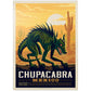 MyPuzzle.com 1000 Piece Jigsaw Puzzle - Mythical Creatures Chupacabra, Colorful Cardboard Vintage Poster for Adults