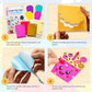 Vkpi 4 Pieces Eva Foam Art Crafts Gift Kit, Creative Make Your Own Cupcakes, Cartoon Foam Paper Craft Projects For Kids Ages 4+