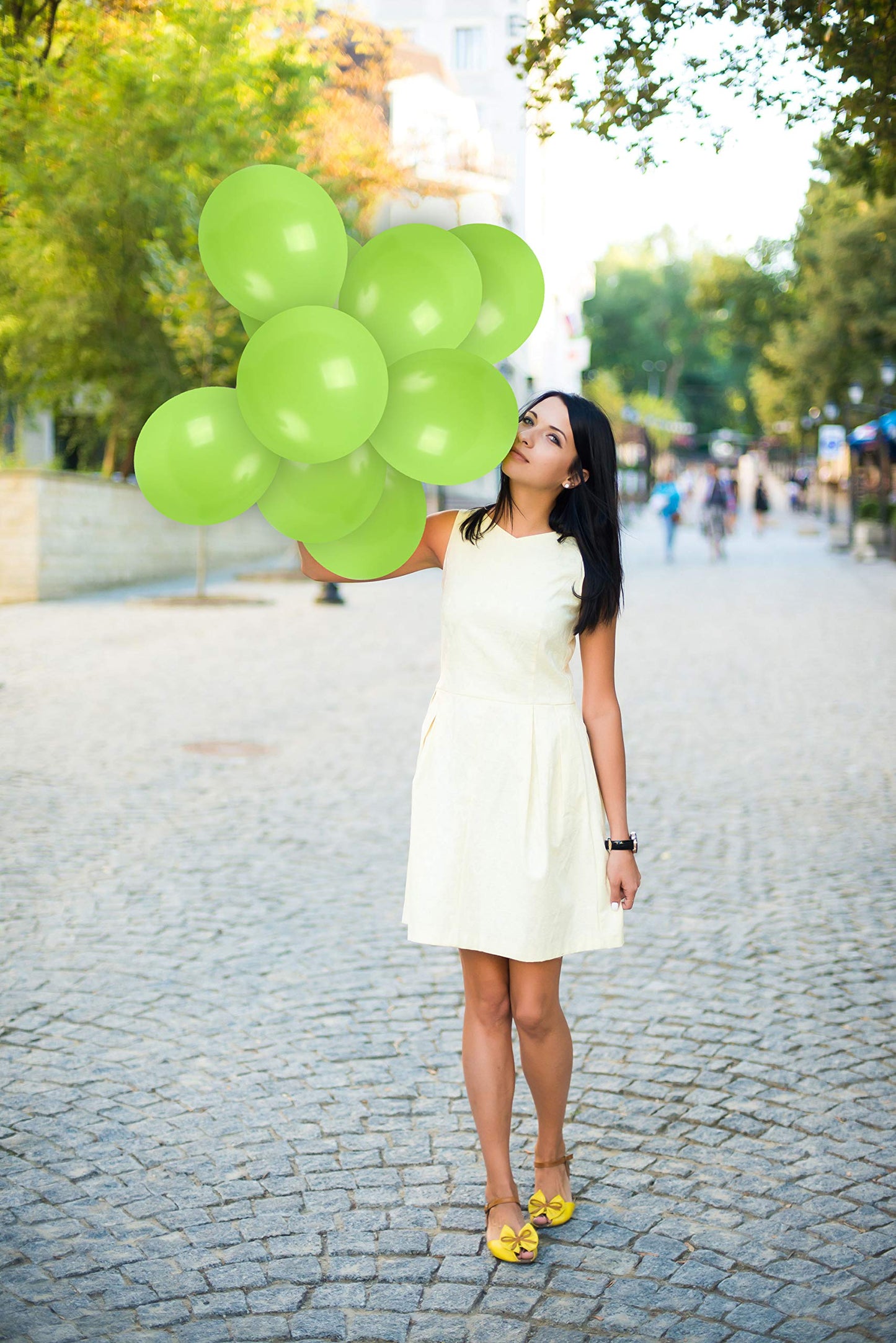Treasures Gifted Lime Green Balloons - Light Green Balloons - Latex Party Balloons - Neon Green Balloons - Apple Green Balloons