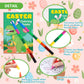 24 Pcs Easter Coloring Books with 24 Stacking Crayons for Kids Party Favors Easter Holiday Activity Books Rainbow Crayons Easter
