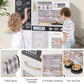 Costzon Play Kitchen For Kids, Wooden Toy Kitchen Set With Stoves, Microwave, Blackboard, Water Dispenser, Telephone, Cooking Ac