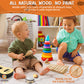 Wooden Kids Musical Instruments - Kids Musical Toys For Toddlers 1-3 - Toddler Learning Toys Music Set Kids Guitar Maracas Toddler Xylophone Tambourine Castanet Egg Shaker Recorder Instrument For Kids