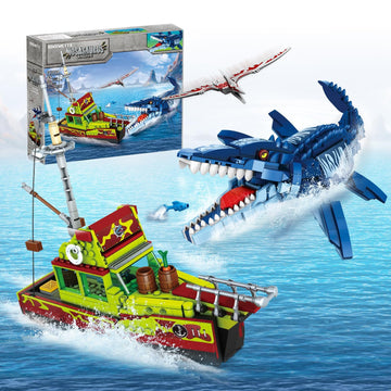 Pampam Toys Mosasaurus Building Blocks Set 888 Pieces