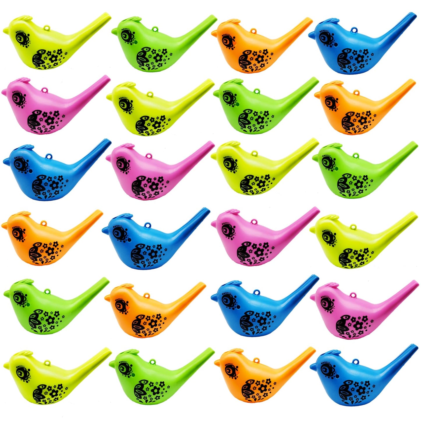 24 Pcs Bird Water Whistle Party Whistles For Kids Novelty Water Warblers Bird Whistle Toy Musical Instrument Toy For Party Favors,Birthday Gift, Party Gifts