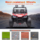 Postack 24V 2-Seater For Kids Ride On Truck, 4Wd Electric Vehicle Battery Powered Ride On Truck With Remote Control, Kids Utv Fo