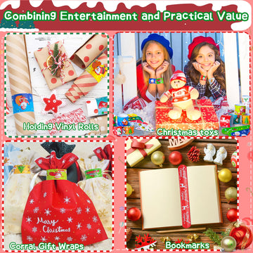 Christmas Gifts for Kids Party Favors Christmas Slap Bracelets for Kids Xmas Gifts for Students and Classes Christmas Stocking S