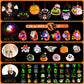 U-Goforst 88 PCS Halloween Party Favors for Kids, Glow in the Dark Light Up Bracelets Necklaces LED Rings Halloween Toys Bulk Cl