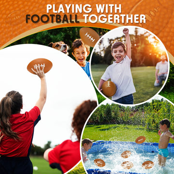 Jerify 24 Pack Foam Footballs 4.72 Inch Bulk Mini Spiral Football Toys Easy Grip Waterproof Small Soft Emulation Foam Footballs