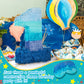 Number 1 2 3 4 5 6 7 8 9 Piñata With Stick Blindfold Confetti, Gradient Blue Piñata For Kids Birthday Party Large Blue Piñata For Boys Girls Birthday Anniversary Decoration Supplies(Number 1)