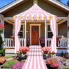 Fanfanwin 4 Pcs Carnival Circus Tent Decorations Carnival Entryway Door Party Decor Awning Hanging Banner Aisle Runners Supply f