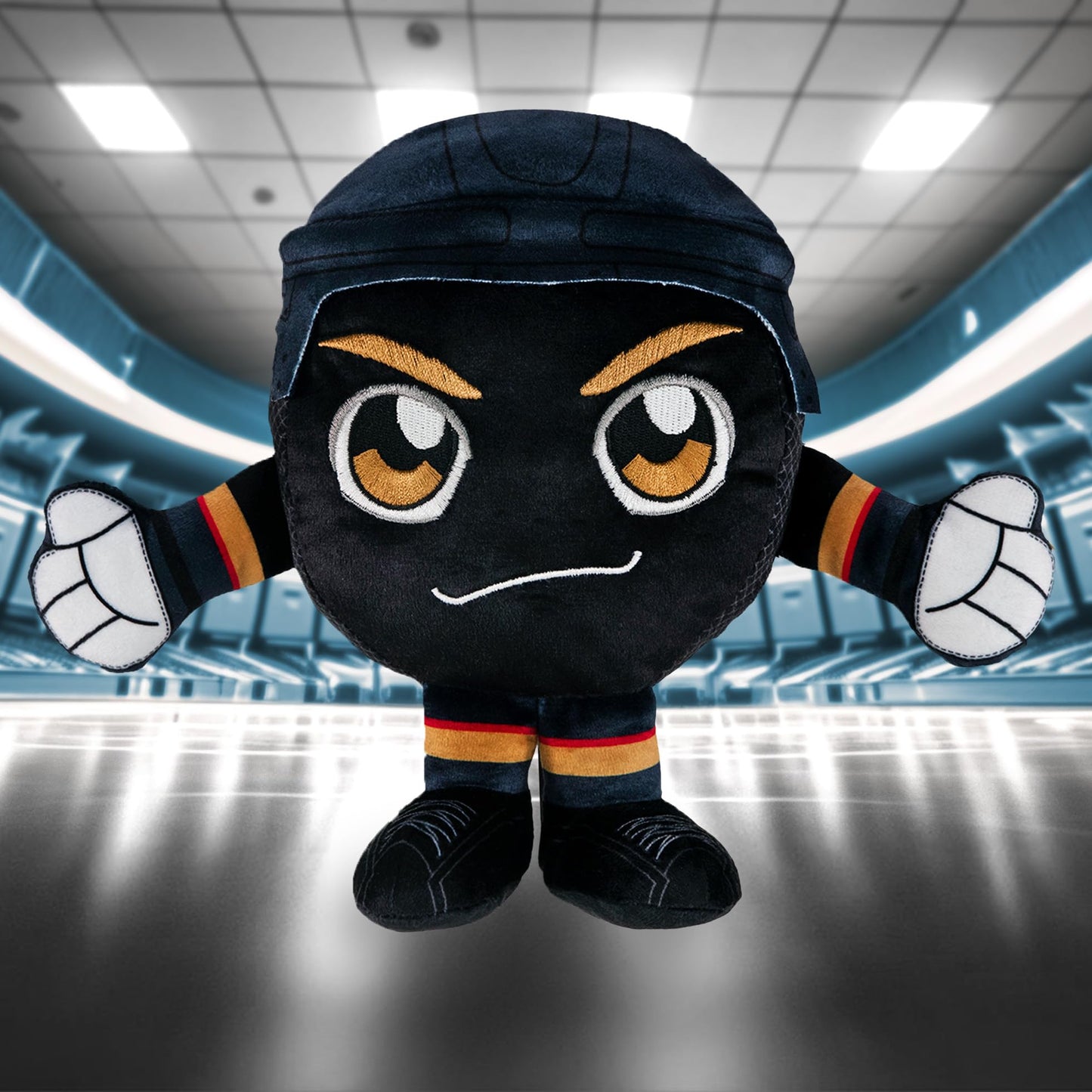 Bleacher Creatures Vegas Golden Knights 8'' Nhl Kuricha Hockey Puck Sitting Plush - Soft Chibi Inspired Plush