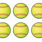 Beistle 54765, Yellow , 6 Piece Softball Cutouts, 10