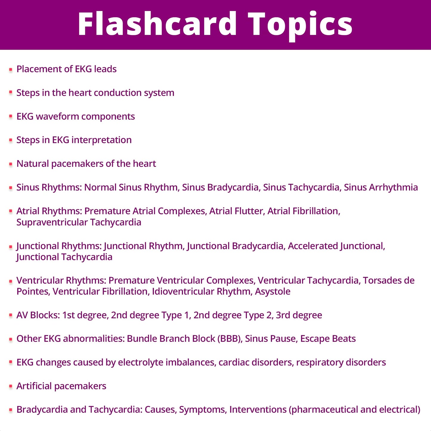 Ekg Interpretation Flash Cards - For Nursing/Emt/Paramedic School - 2025 Nclex Ati Hesi Review Lpn Rn Flash Cards (45 Cards)