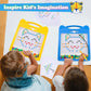 Extra Large Magnetic Drawing Board for Kids, Magnet Doodle Board with 2 Stylus Pen and Beads, Magnetic Dot Art Fine Motor Skills