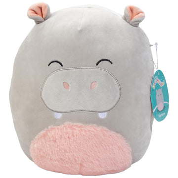 Squishmallows 10' Harrison The Grey Hippo Plush - Official Kellytoy - Collectible Soft Squishy Hippopotamus Stuffed Animal Toy - Add To Your Squad - Gift For Kids, Girls & Boys - 10 Inch