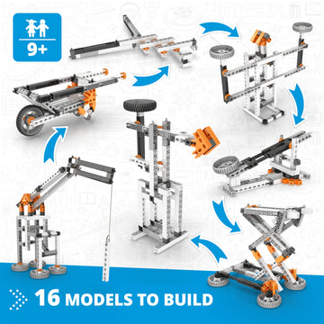 Engino- Stem Toys, 16 Models In 1 Stem, Mechanics Levers & Linkages, Construction Toys For Kids 9+, Fun Educational Toys, Gift F