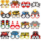 Herdear 32 Pcs Race Car Party Decorations Favor Racing Paper Glasses Frame Trunk Car Theme Eyeglasses Racing Car Party Favors fo