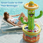Jasonwell Inflatable Pool Party Cooler - Fiesta Cactus Ice Bucket Luau Hawaiian Tropical Beach Themed Birthday Easter Party Decorations Favors Supplies Decor Blow Up Drink Cooler Outdoor Kids mature-themeds