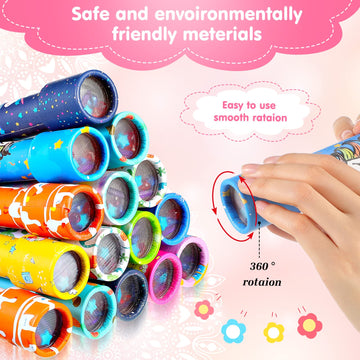 15 Pcs Classic Kaleidoscopes Kids Birthday Party Favor Old Fashioned Vintage Educational Toys Stocking Stuffers Goodie Bag Fillers For Classroom School Return Gifts Carnival Prizes (Lovely Style)