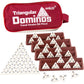 Smilejoy Triangle Domino Game - 56 Ivory Triangular Tiles with Brass Spinners, Standard Size, Ages 7+, 2-4 Players, Skill Training