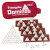 Smilejoy Triangle Domino Game - 56 Ivory Triangular Tiles with Brass Spinners, Standard Size, Ages 7+, 2-4 Players, Skill Training