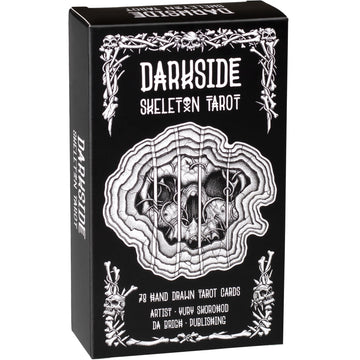 Darkside Skeleton Tarot Cards Deck With Qr Guide, Modern Aestetic 350 Gsm Durable Paper, Beginner Tarot Cards, No Brand Printing