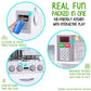 Lil' Jumbl Kids Kitchen Set, Pretend Wooden Play Kitchen, Battery Operated Icemaker & Microwave with Realistic Sound, Pots & Pan
