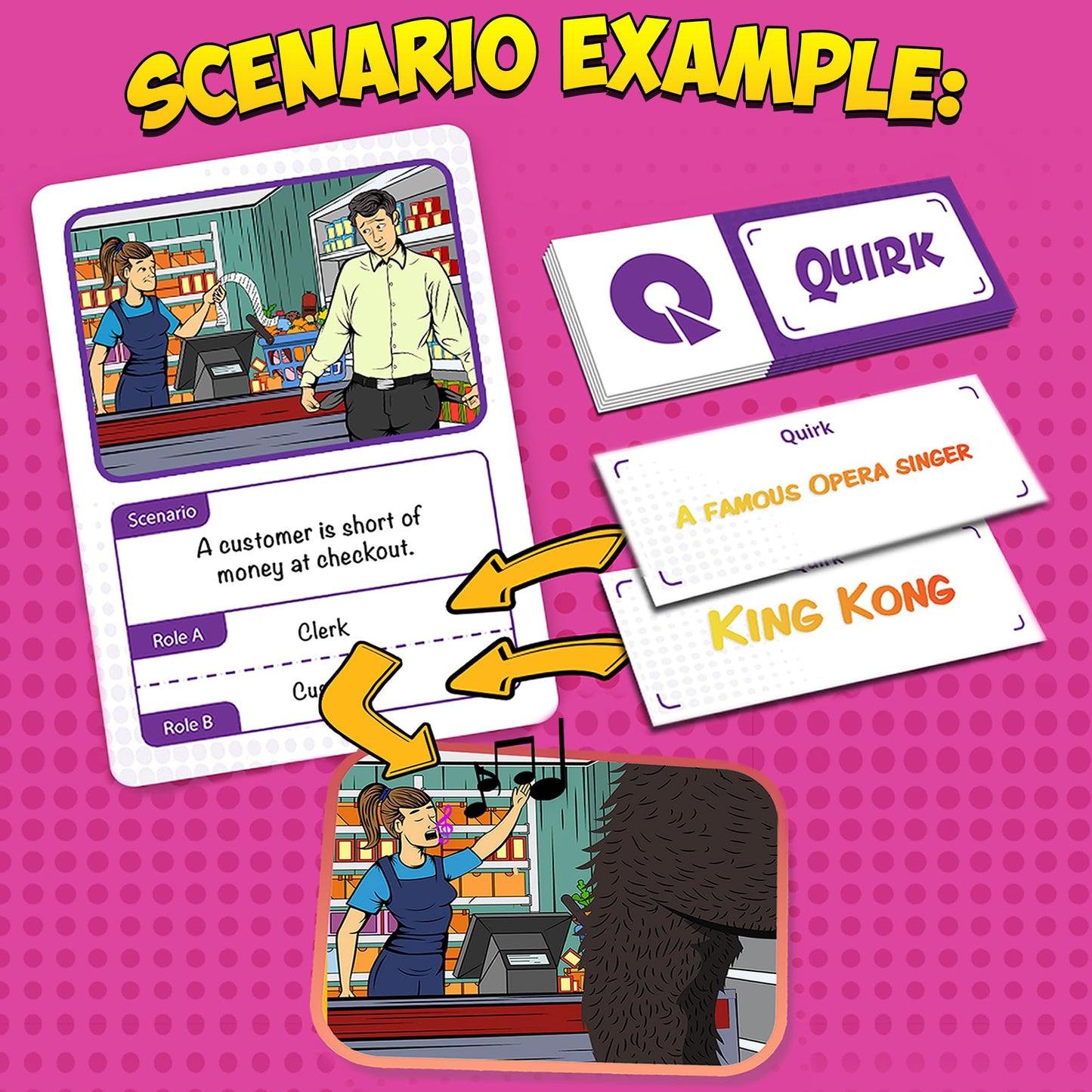 QUOKKA Drama Mayhem Funny mature-themed Card Game - mature-themed Original Pack - | Charades and Role-Playing Fun | Improv Games for Parties | Comedy Acting Game for Groups | Multiplayer Game for Game Night
