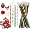Tinlade 72 Pcs Sports Pencils And Erasers For Kids Fun Wooden Pencils For Kids Boys Sports Themed Birthday Party Favors Students Stationery Party School Office Supplies(Sports)
