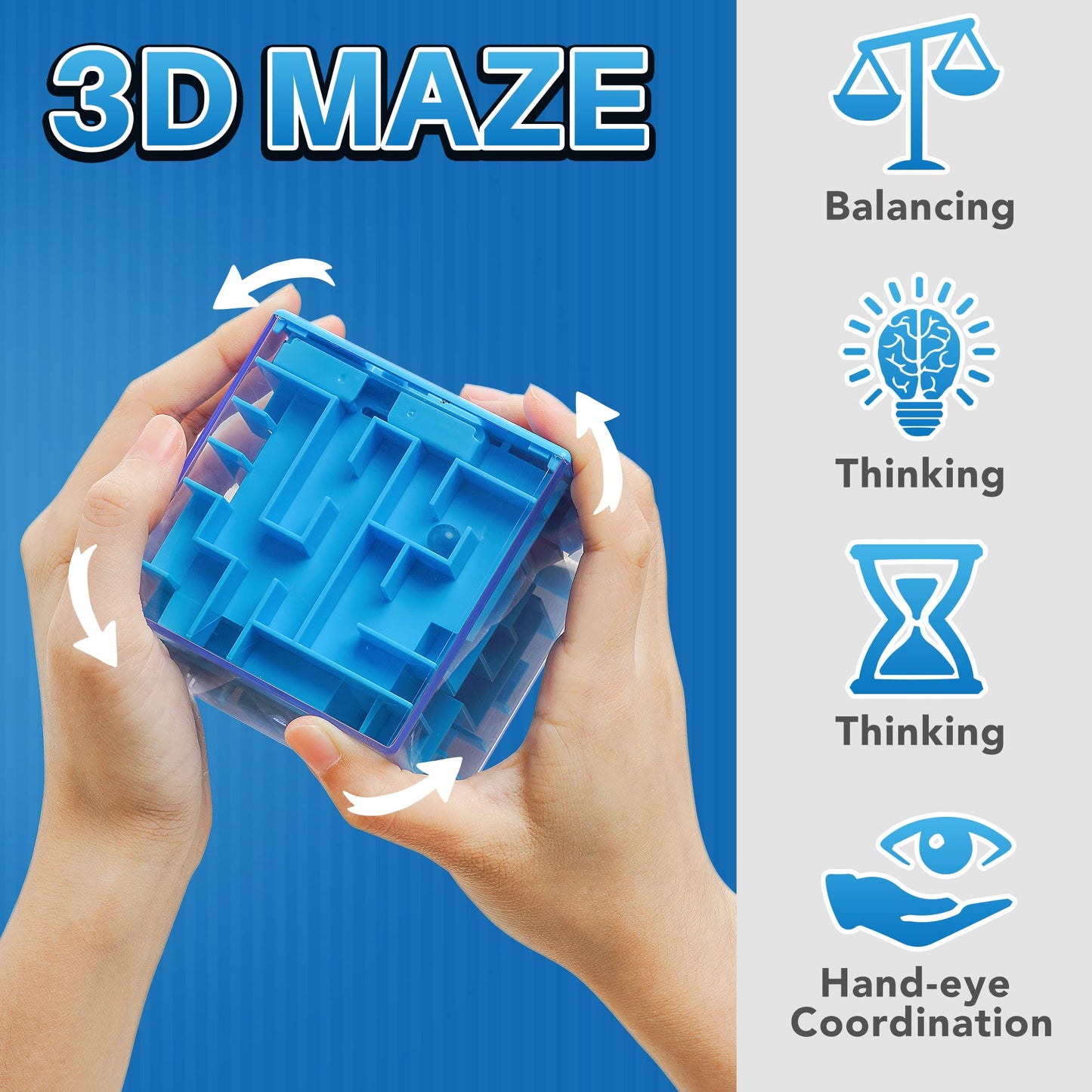 ZPISF Money Maze Puzzle Box, 4 Pack Brain Teasers for Kids & Adults, Plastic, Fun Money Holder