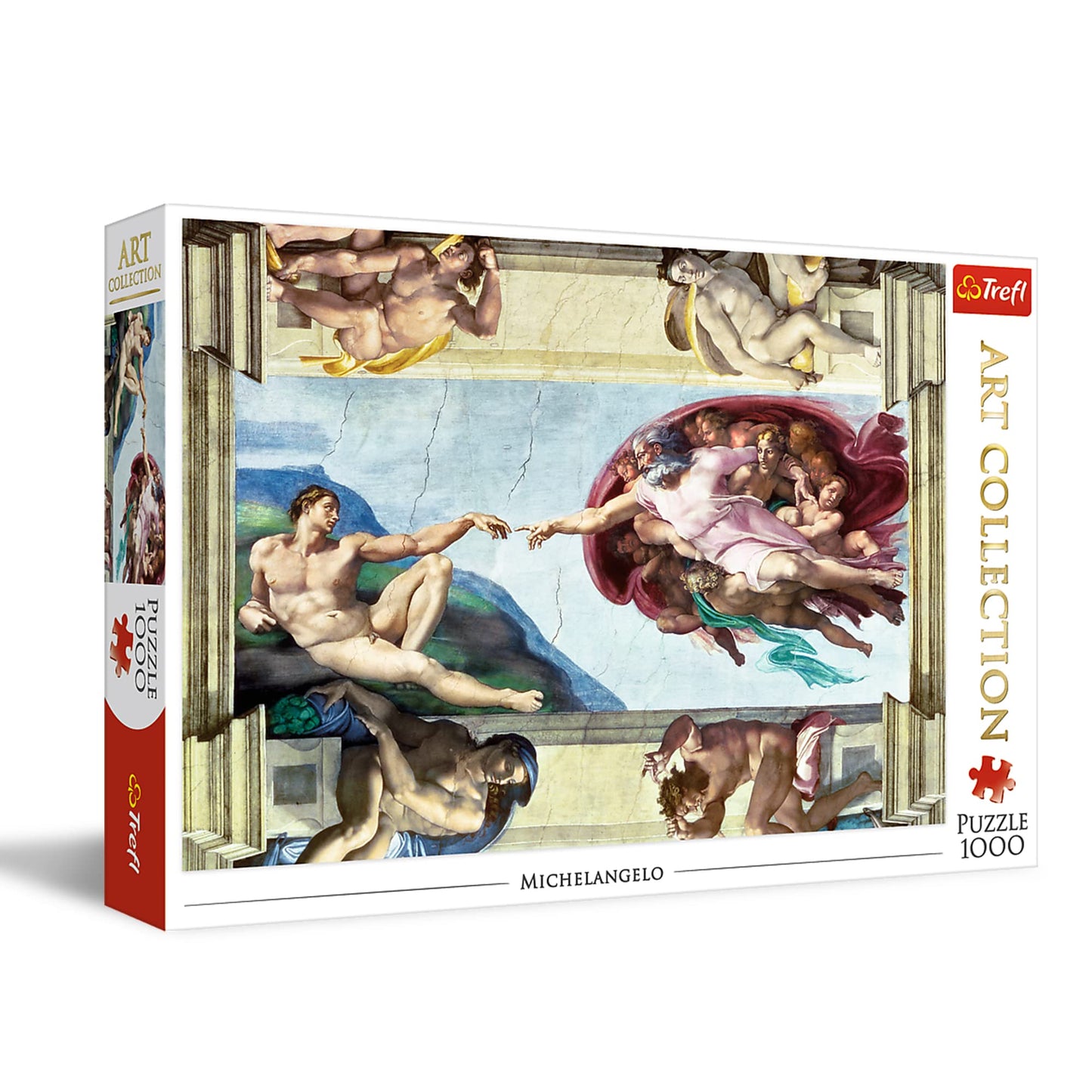 Trefl 1000 Piece Jigsaw Puzzle - The Creation of Adam, 27"x19", Multicolor Cardboard, Model 10590, Fun for Adults & Kids 12+