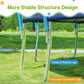 Zupapa Trampolines No-Gap Design 1500 LBS Weight Capacity 16 15 14 12 10 8FT for Kids Children with Safety Enclosure Net Outdoor