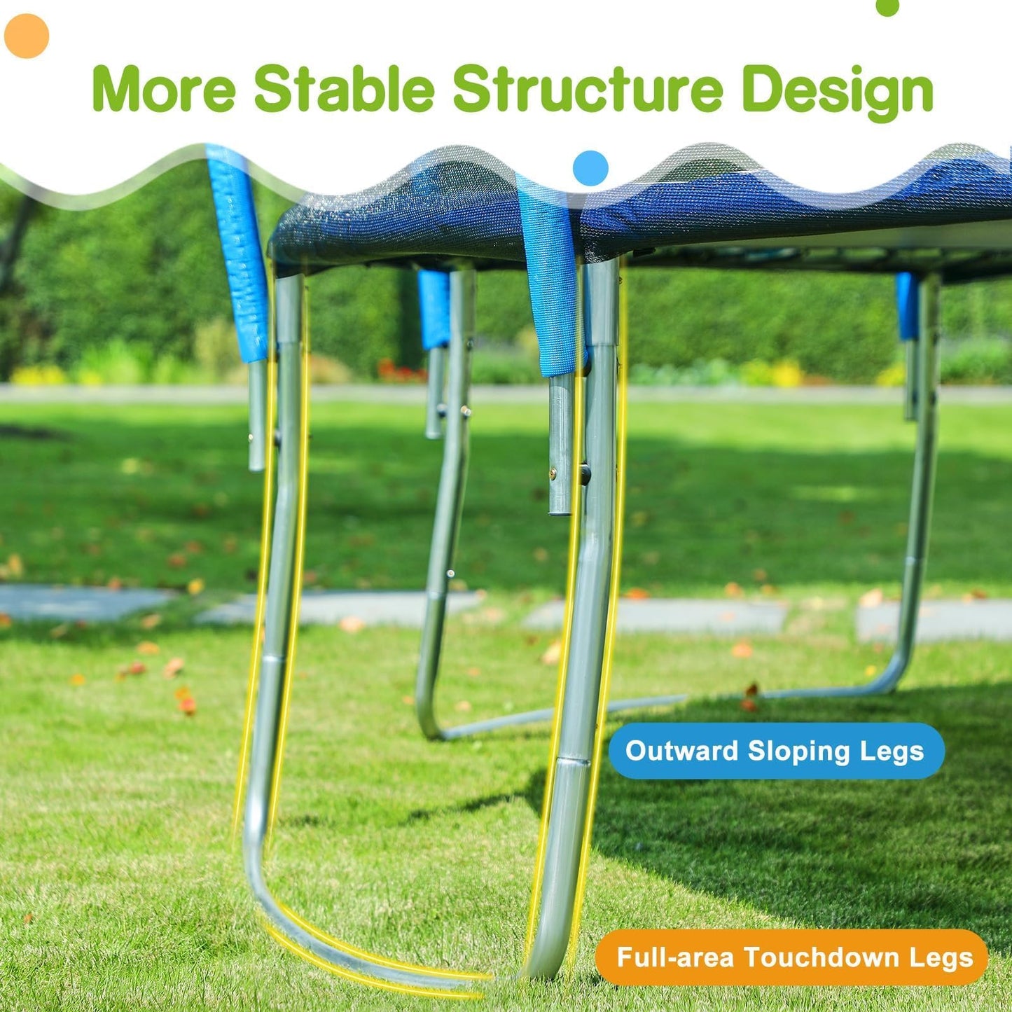 Zupapa Trampolines No-Gap Design 1500 LBS Weight Capacity 16 15 14 12 10 8FT for Kids Children with Safety Enclosure Net Outdoor