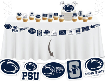 Penn State Party Supplies (42 Pieces) For Psu Graduation, Tailgating And Birthday Party Decorations With Penn State Banner With