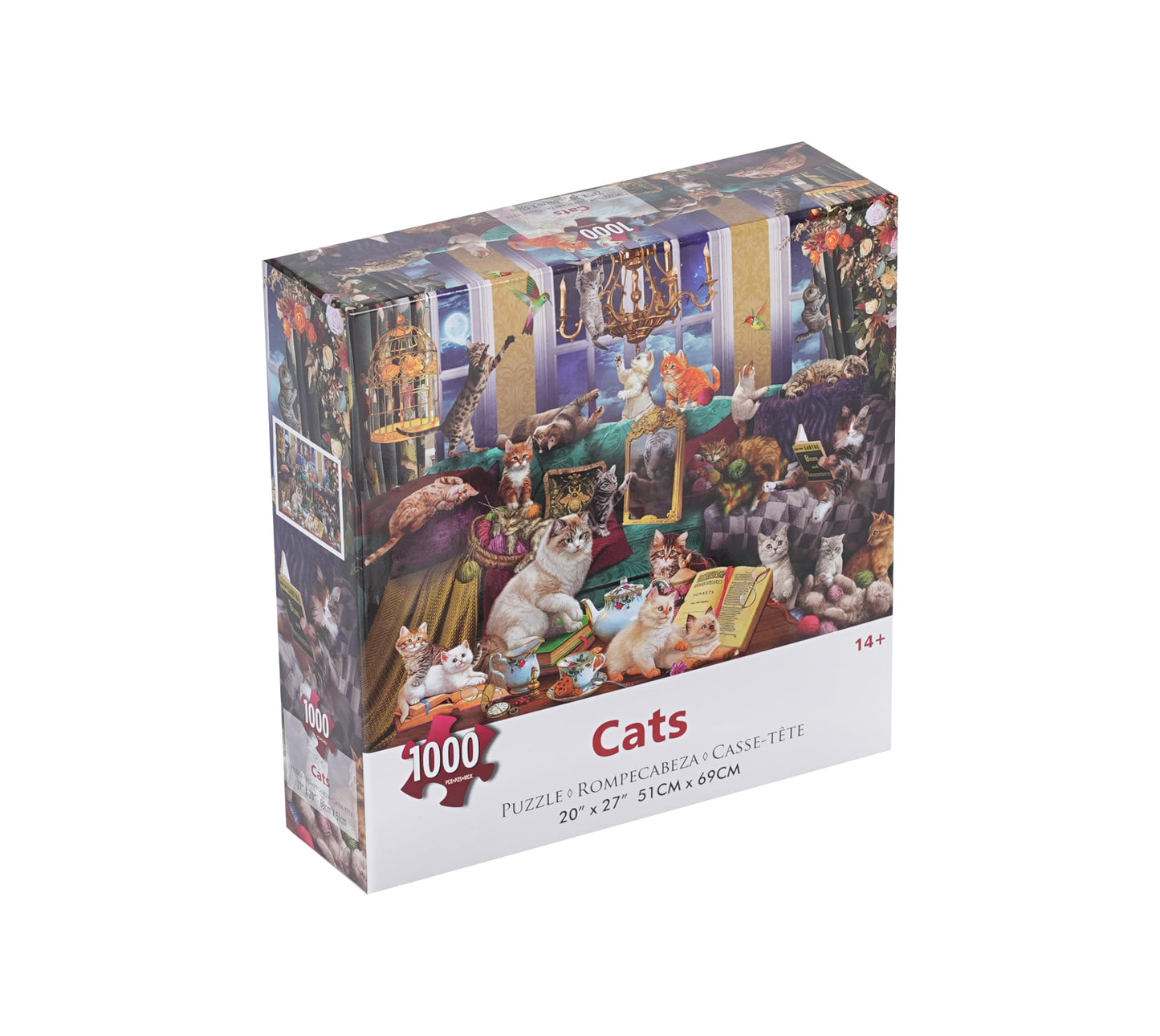Lzbabyily Jigsaw Puzzles 1000 Pieces for mature-themeds  Cat Puzzle Animal mature-themed Toys  27x20 Unique Difficult and Challenge Large Puzzle Game Toys Gift
