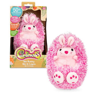 Curlimals Bibi The Bunny - Interactive, Animated, Talking, Giggling Toy Pet, Over 50 Sounds, 5'' Plush - New 2023 - Best Birthda