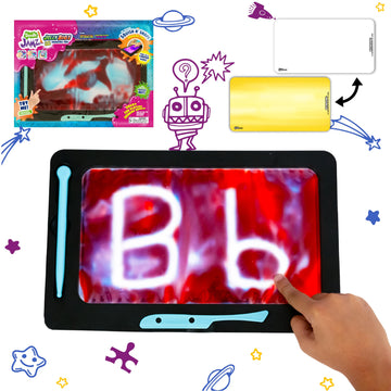 Doodlejamz Jellybigs, Supersized Sensory Gel Drawing Pad, Filled With Double The Squishy Gel, No-Mess, Non-Toxic, Travel-Ready, Unleash Larger-Than-Life Artistic Creations! (Red On Blue Gel)