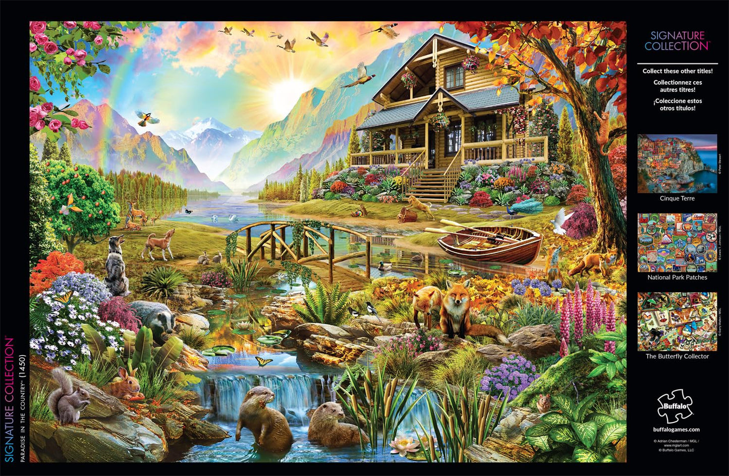 Buffalo Games 1000 Piece Jigsaw Puzzle - Paradise in The Country - Large Multicolor Cardboard - Model 1450